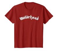 Motörhead - White Logo On Cranberry Camiseta