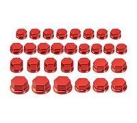 Motoforti 1 Juego Tornillo Tapa Motocicleta Moto Tornillo Tuerca Perno Tapa Rojo