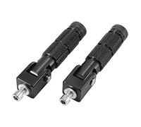 Motoforti 1 par de estriberas traseras de 7 mm para motocicleta, color negro