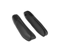 Motoforti 1 par de fundas de repuesto para reposabrazos de asiento delantero de coche, piel de microfibra, color negro, para Honda CR-V 2010-2011 de larga duración