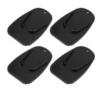 Motoforti Almohadilla De Extensión para Pata de Cabra De Estacionamiento De Soporte De Motocicleta 4Pcs Negro