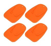 Motoforti Almohadilla De Extensión para Pata de Cabra De Estacionamiento De Soporte De Motocicleta 4Pcs Naranja