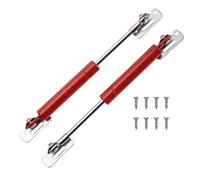 Motoforti Juego de 2 soportes de elevación universales para levantamiento de 180 mm, 1,8 kg/20 N/2 kg, acero al carbono, color rojo