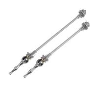 Motoforti Juego De Palancas De Liberación Rápida para Bicicleta 1Pc | Aleación De Titanio, Tono De Titanio, 140Mm, 180Mm, Rosca M5X0.8, Tuerca 10Mm, Para Rueda Delantera Y Trasera