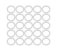 Motoforti Juntas de Tapón de Drenaje de Aceite, 16mm 0.63" ID No.07119963252 para BMW 530i 1994-1995 Aleación de Aluminio Tono Plateado, 25 Unidades