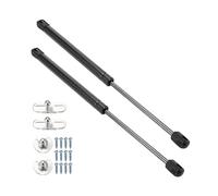 Motoforti Soportes de elevación universales con resorte de gas de 380 mm, 180 N/18 kg, color negro, para tapa de coche, escotilla, techo, ventana, tapa debajo de la cama, tapa de caja de herramientas