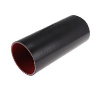 Motoforti Tubo De Silicona Automotriz 3.15" A 3.15" (80 mm - 80 mm) DI 3 Capas De Tela 7.9" Longitud De Pierna Tubo De Refrigerante Del Radiador Negro Por Fuera Rojo Por Dentro