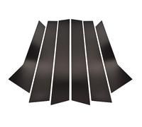 MOTOHIRO 6 uds postes de pilar de coche moldura de puerta de ventana cubierta brillante Piano negro ajuste for Porsche Macan 2014-2022 accesorios Auto Exterior Coche B Pilar Pegatinas