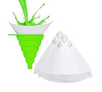 MOTOLIMO 200 filtros de barniz con embudo de silicona, papel cónico de nailon para coche, filtro de pintura, accesorio para impresión de transferencia de agua, filtro desechable