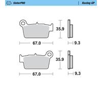 MOTO MASTER Pastillas de freno Offroad SinterPRO Racing GP con tecnolo - 094512