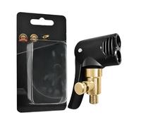 motomoyo Adaptador de Válvula de Coche Universal, Conector de Neumático de Latón con Clip, Adaptador de Liberación Rápida