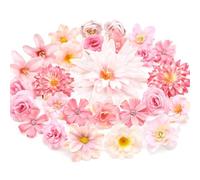 MOTONG 30 flores artificiales para manualidades, rosas artificiales, flores artificiales de seda para decoración del hogar, ramo de novia, decoración de boda, mesa, fiesta, día de San Valentín