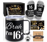 MOTONG Ideas de regalo de cumpleaños para un chico de 16 años, cestas de regalo únicas y divertidas para chicos de 16 años, regalo de dieciséis años para chicos, hijo, sobrino, amigo, cumpleaños