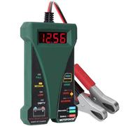 MOTOPOWER 12V Comprobador Digital de batería con voltímetro y Sistema de Carga alternador con Pantalla LCD e indicador LED (e) - Verde)