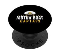 Motor Boat Captain Nautical Boating Design PopSockets PopGrip Adhesivo