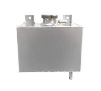 Motor Botella Desbordamiento Botella Refrigerante Depósito de refrigerante universal de aluminio para radiador, depósito de rebose, tanque de cabecera, botella de 1,8 l, color plateado