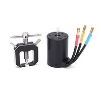 Motor Brushless 3650 4300KV Impermeable para Coche RC 1/10 1/8, Set con Extractor de Piñón - Alta iseño Ligero, Repuesto Ideal