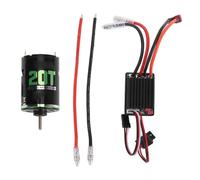 Motor Cepillado de RC ESC Set Agua de Alta torsión 320A ESC Potente para 1/10 RC Carrero Cobre de Cobre Plastic (20T)