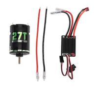 Motor Cepillado de RC ESC Set Agua de Alta torsión 320A ESC Potente para 1/10 RC Carrero Cobre de Cobre Plastic (27t)