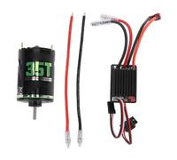 Motor Cepillado de RC ESC Set Agua de Alta torsión 320A ESC Potente para 1/10 RC Carrero Cobre de Cobre Plastic (35T)