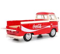 Motor City Classics - Camioneta Volkswagen T1 de 1962, Color Rojo y Blanco, refrescante, Modelo de cocacola 1/43, Modelo Fundido a Troquel