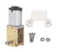 Motor con engranajes de gusano turbo, micro motor de CC cepillado de 3 V con reducción mini, con engranajes totalmente de metal, asiento fijo y herrajes de montaje para robótica, e (30RPM)