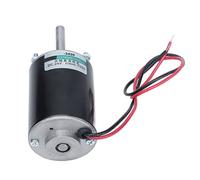 Motor DC de Imán Permanente Alta Velocidad 12V, 3500 Rpm, Eje Largo de 43mm - Rotores con Rodamientos, Bajo Ruido, Control CW CCW, Uso Industrial y Hobby (24V7000rpm)