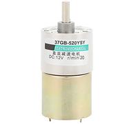 Motor DC de Reducción Micro, Bajo Velocidad, Ajustable CW/CCW, 12V, 37GB5205 rpm para Máquina CNC - Alta Durabilidad, Bajo Ruido, Protección Contra Sobrecarga (20 rpm/min)