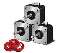 Motor de 17 pasos imetx NEMA 3 stück, motor de panqueque 42x23mm 1.5a-3.8v 2 Fase 4 cable 1,8 grados, con cable 1m, para motores de impresoras 3D