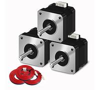 Motor de 17 pasos SIMAX3D NEMA 42-34 panqueques (3 piezas/paquete) 1.5 A - 3.8 V 2 Fase 4 cables clase 1.8, con cable de 1 metro, adecuado para la impresora 3D / exprimidora CNC