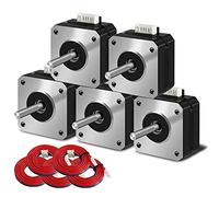 Motor de 17 pasos SIMAX3D NEMA (5 unidades) 42 x 23 mm 0,7a - 4,23v 2 Fase 4 cable clase 1,8, con cable de 39,3 pulgadas, adecuado para la impresora 3D / exprimidora CNC