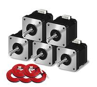 Motor de 17 pasos SIMAX3D NEMA (5 unidades) 42 x 38 mm 1,5 a 2 Fase 4 cables clase 1,8, con cable de 39,3 pulgadas, adecuado para la impresora 3D / exprimidora CNC