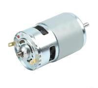 Motor de alta potencia 775 Dc 10000rpm doble rodamiento de bolas hacia adelante rotación inversa para ventilador eléctrico aspiradora trituradora máquina taladro herramienta de juguete bricolaje plata
