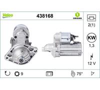 Valeo Motor de arranque 438168 para Panda (169) y Punto (188) 1.3 Multijet MTJ