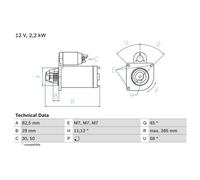 BOSCH 0 986 010 600 Motor de arranque