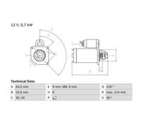 Motor de arranque BOSCH 0 986 017 030