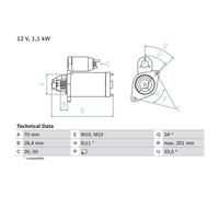 Motor de arranque BOSCH 0 986 020 350