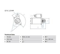 BOSCH 0 986 023 260 Motor de arranque