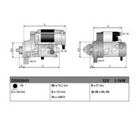 Motor de arranque DENSO DSN3001
