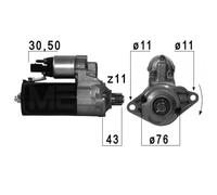 Motor De Arranque EM753Q 0 986 024 360 CST10444AS DRS0241 02E 911 023 L S0253