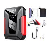 Motor de arranque portátil de batería, cargador de batería automático y paquete de descarga, inflador multifunción neumáticos al aire libre duración prolongada