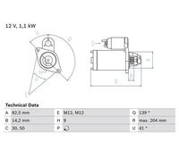 Motor de arranque BOSCH 0 986 021 210