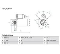 BOSCH 0 986 028 000 Motor de arranque