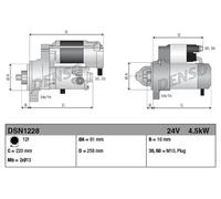 DENSO DSN1228 Motor de arranque