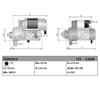DENSO DSN2019 Motor de arranque