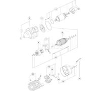 Motor de arranque Sentido de giro a la derecha (horario) MS 195 MAHLE