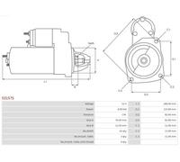 AS-PL S3157S Motor de arranque