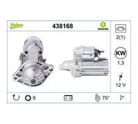 Valeo Motor de arranque 438168 para Panda (169) y Punto (188) 1.3 Multijet MTJ