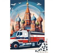 Motor de Bomberos Set De 1000 Piezas Papel Reciclado Puzzle Familiar Aficionados A Los Rompecabezas Atractivo Actividad Vinculación Familiar 38x26cm/1000pcs