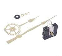 Motor de cuarzo de alto par 18mm eje sin tictac (oro 1) | Movimiento de barrido sin tictac, entorno de sueño silencioso, eje de 18 mm, manecillas de aluminio, cronometraje preciso